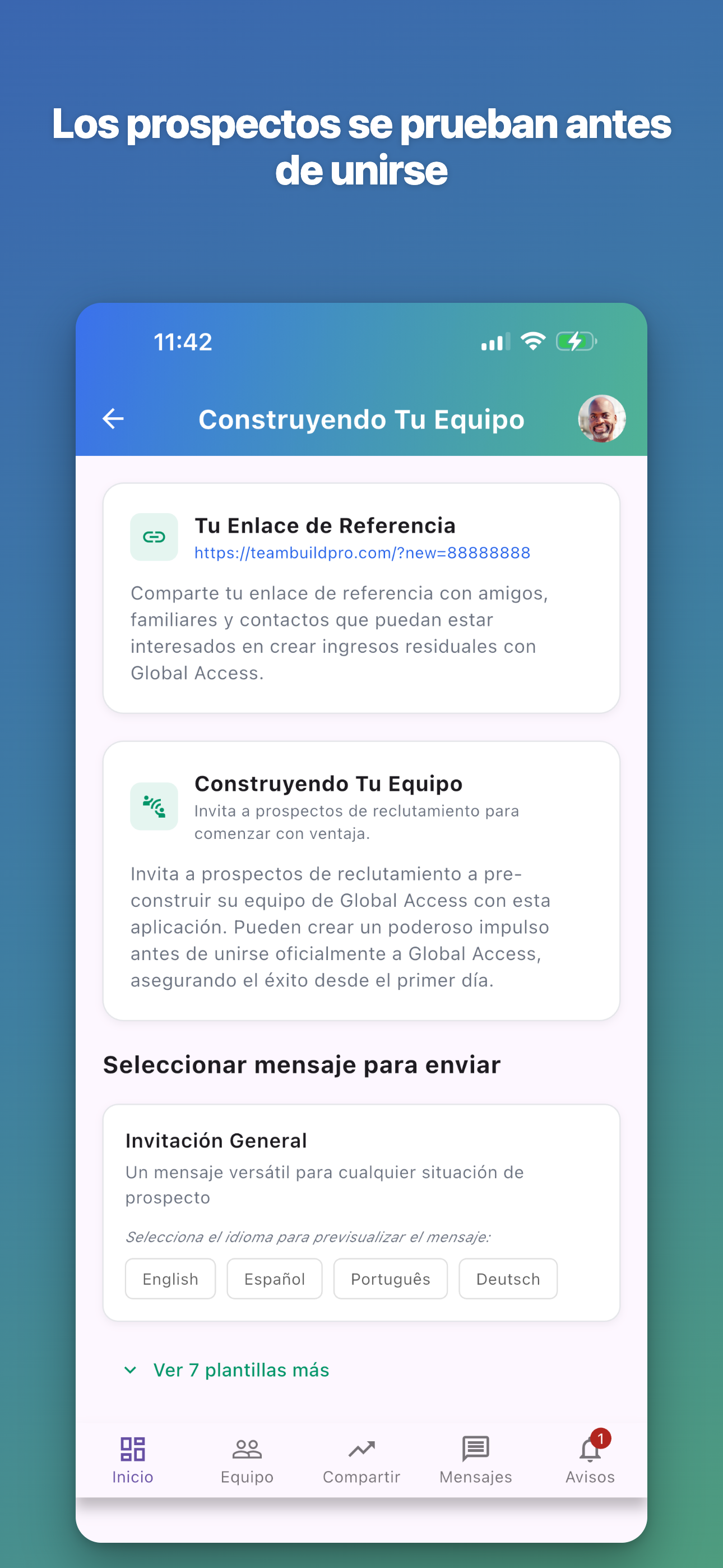 Los prospectos se prueban antes de unirse