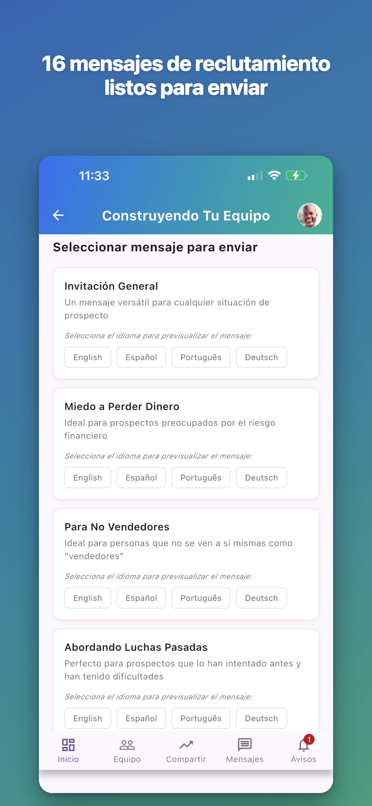 16 mensajes de reclutamiento listos para enviar